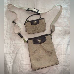 Monogram Coach Crossbody and Wallet